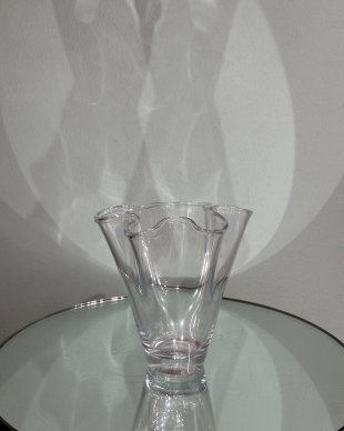 Glass vase “Wave” S