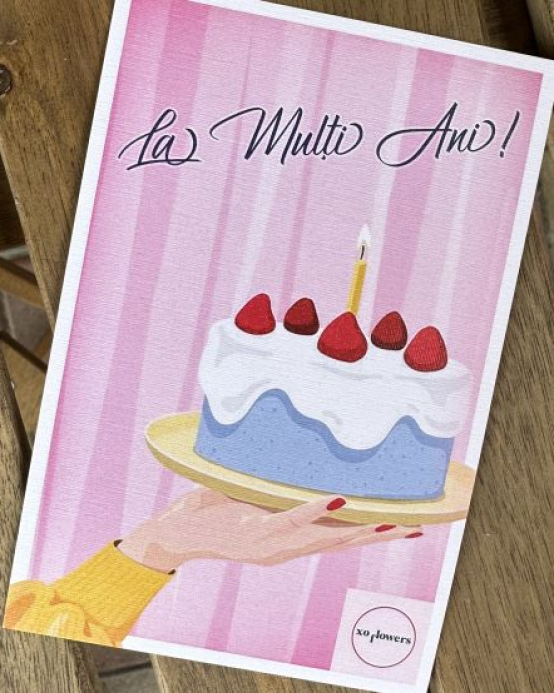 A greeting card  "La Multi Ani"