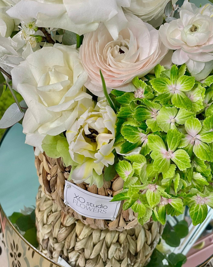 Basket with flowers