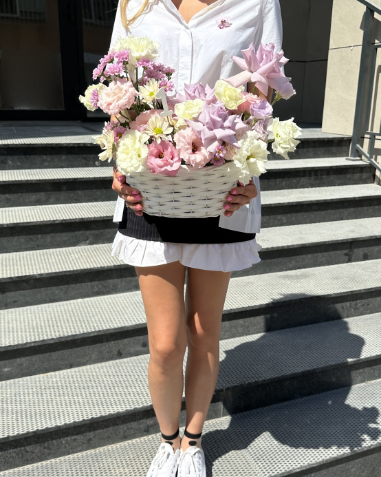 Basket with flowers