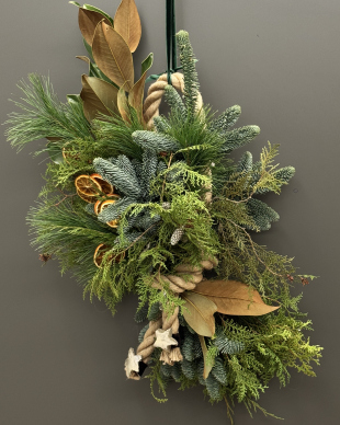 Рождественский венок на дверь "Петелька эко"