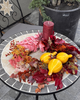 Autumn table wreath