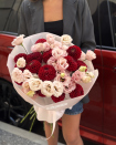 Buchet de dahlia și eustoma