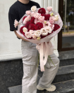 Buchet de dahlia și eustoma