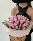 Basket with tulips